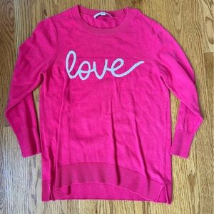 LOFT Pink Crew Neck Sweater